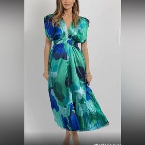 L’abeye Blue Hues Shoulder Dress
